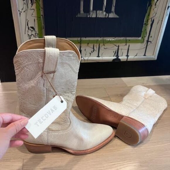 Cream Tecovas Boots - NWT - Size 9 B - Picture 3 of 7